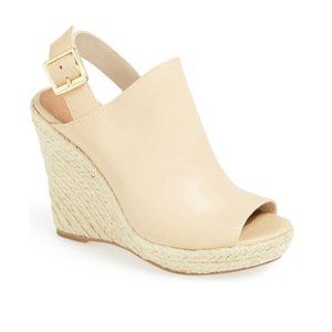 Steve Madden nude wedge espadrilles